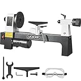 UOKRR Mini Wood Lathe Machine for Woodworking 1/3 Horsepower Benchtop Wood Lathe 8” x 12” Wood Turning Lathe Infinitely Variable Speed 750-3200rpm for Beginners/Professionals to Make Pens, Bowls, Cups