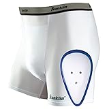 Franklin Sports Adult Compression Short With Cup- X-Large , White