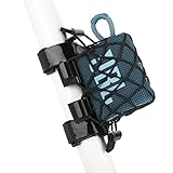 TXEsign Portable Small Speaker Metal Mount for Bike Golf Cart or Boat Railing, Adjustable Strap Speaker Holder with Net Bag Compatible With JBL Go 2/JBL Go 3/JBL Clip 3/JBL Clip 4/Sony SRS-XB13