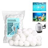 LCYATSI Pool Filter Balls - 4 lbs Eco-Friendly Fiber Media for Swimming Pool Sand Filters - Alternative to Sand - Easy to Install and Clean - 4 lbs Equals 130 lbs Sand