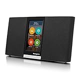 Updated OS, Quad Core CPU, Sungale 3RD Gen WiFi Internet Radio with 4.3' Easy-Operation Touchscreen, Listen to Your Favorite Music from Thousands of Internet Radio Station, Streaming Music, Audiobooks