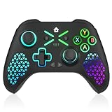 Dinosoo [Need to Upgrade] RGB Wireless Controller for Xbox Series X/S/Xbox One/Xbox One S/One X, Android/PC Steam Games, Battery Dual Vibration Turbo Function Macro Function with 2.4GHz Adapter