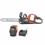Husqvarna Power Axe 350i Cordless Electric Chainsaw, 18 Inch Chainsaw with Brushless Motor and Quiet Superior Cutting Power, 40V Lithium-Ion Battery and Charger Included