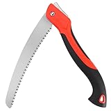 WEIMELTOY 10 Inch Heavy Duty Pruning Saw, Folding Hand Saw with SK5 Curved Blade, Triple-cut Razor Teeth Used for Trees Wood Cutting Camping Gardening Work, Hiking, Landscaping, Tree Trimming