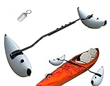 Pactrade Marine Boat Kayak Canoe Outrigger Stabilizer System PVC Inflatable Float Buoy Buoyant Fishing Grey Gray Tube Sidekick Arm Kit Breath Kayaking Rod Adjustable Accessories Repair Patches Outdoor