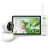 LeapFrog LF920HD Color Night Vision Video Monitor, 7' HD Wide-angle Display, 360 Pan Tilt, 8X Zoom, Night Light, Temp & Humidity Sensor, Up to 15Hrs Video Time, Range Up to 1000ft, Secure Transmission