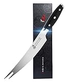 TUO Barbecue knife - 8 inch Meat Cutting Knife Knife Professional Slicing Carving knife - German HC Stainless Steel - Non Slip Pakkawood Handle - BLACK HAWK SERIES Including Gift Box