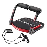 ZELUS 2 in 1 Ab Machine with Rebound Assist 4 Intensities, Ab Crunch Machine with Resistance Bands for Home Gym, Core Strength Trainer Whole Body Exercise Fitness Equipment for Home Workouts