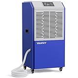 Yaufey Commercial Dehumidifier and Drain Hose, Intelligent Humidity Control, Large Capacity Dehumidifier for Large Basement, Garage and Warehouse (216 Pints 8500 Sq. Ft)