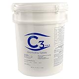 C3 3' Stabilized Chlorine Tablets for Swimming Pool and Spa | Individually Wrapped | Slow Dissolving | 25 lbs