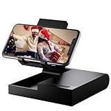 DOSS Cell Phone Stand with Wireless Bluetooth Speaker, 15W Wireless Charger and Anti-Slip Base, Crisp Surround Sound, Portable Speaker for Home and Office, Compatible with Phone, Tablet