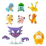 Pokemon Battle Figure 8-Pack - Comes with 2” Pikachu, 2” Bulbasaur, 2” Squirtle, 2” Charmander, 2” Meowth, 2' Jigglypuff, 3” Loudred, and 3” Psyduck