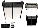 DJ Event Facade White/Black Scrim Metal Frame Booth + 20' x 40' Flat Table Top Includes Both White and Black Panels + Carrying Cases!