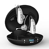 Movocrooi Hearing Aids for Seniors & Adults Rechargeable with Noise Cancelling, BTE Behind-The-Ear Hearing Amplifiers with Volume Control No Whistling, Magnetic Contact Charging Box with LED Power Display
