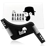 The BEARD BLACK Beard Shaping & Styling Tool with inbuilt Comb for Perfect line up & Edging, use with a Beard Trimmer or Razor to Style Your Beard & Facial Hair, Premium Quality Product