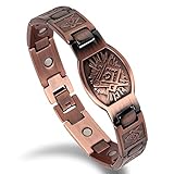 Auinz Mens Masonic Pure Copper Bracelets 9inch Adjustable with 3500Gauss Magnets Pain Relief for Arthritis and Carpal Tunnel Migraines Tennis Elbow (Masonic)