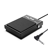 FZONE Compact Sustain Pedal for Keyboards Digital Pianos Synthesizers,Tone Modules,Drum Machines All Metal Heavy Design,Non-Slip,with Polarity Switch