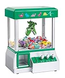 Claw Machine - Arcade Mini Toy Grabber Machine for Kids - Candy Machine- Retro Carnvial Music & Flashing Lights- Best Birthday Gift Game. Use Gumballs, Candy, Toys, or Small Prizes (Green)