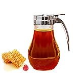 AmGood Glass Syrup Dispenser with Cast Zinc Top (1, 14 oz)