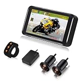 VSYSTO F4.5X+ Motorcycle Dashboard Camera Recorder 4.5'' LCD Waterproof with Front & Rear View Dual 1080P Sony Starvis 170° Angle Lens, Support TPMS Parking Mode WiFi(GPS/64GB Card Included)