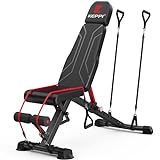 Keppi Adjustable Weight Bench, Foldable Workout Bench Press for Full Body Strength Training, Incline Decline Bench with Fast Folding