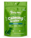 Zesty Paws OraStix for Dogs - Calming Dental Sticks for Stress with Hemp Melatonin Chamomile Dog Healthy Teeth and Gums Calm Composure for Fireworks and Thunderstorms 12oz