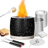 Tabletop Fire Pit Bowl, Outdoor Fireplace Smores Maker Kit, Solo Stove Table Top FirePits, Indoor S'Mores Kit Smokeless Alcohol Ethanol Small Fire Pits for Outside Patio/Home Decor/Garden/Camping/Gift