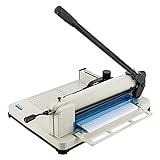 Frifreego Heavy Duty A4 Paper Cutter, Large Stack Paper Cutter Guillotine with 40mm Thickness Cutting Capacity, Stack Paper Trimmer for Paper Leather Cardboard Nonwoven, with ONE Replacement Blade