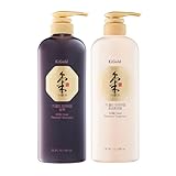 Daeng Gi Meo Ri - Ki Gold - Premium Shampoo + Treatment Set for Hair Loss, Thin Hair, Gray Hair Prevention and Treatment, Medicinal Herbal Shampoo, All Natural, Korea's No. 1 Hair Brand