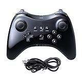 CuleedTec Black Classic Wireless Pro Controller Game Controller Gamepad Joypad Remote for Wii U