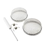 X-Haibei 2 Pack Flying Insect Screens RV Furnace Vent Cover Water Heater Bug Screen for Vents 2.8 x 1.2 inch Stainless Steel with Installation Tool