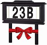 Lighted House Numbers Address Sign - Solar Lighted Address Numbers Signs for Houses or for Yard - Led Light up House Numbers - Solar House Number Sign Auto On at Night Off at Daylight
