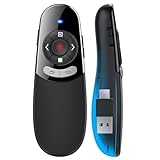 2 in 1 Type C USB Presentation Clicker，Wireless Presenter Remote PowerPoint Clicker for Computer Presentations with Volume Control,Slide Advancer for Mac Laptop