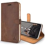 Snakehive Apple iPhone X/XS Vintage Wallet || Real Leather Wallet Phone Case || Genuine Leather with Viewing Stand & 3 Card Holder || Flip Folio Cover with Card Slot (Brown)
