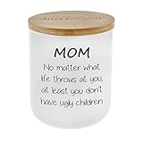 Lihome Mothers Day Gifts from Daughter Son - Birthday Gifts for Mom, Best Mom Ever Gifts, Funny Mothers Day & Birthday & Thanksgiving & Christmas Gifts, Vanilla Coconut Candles(11.5oz)