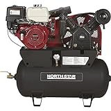 NorthStar Portable Gas Powered Air Compressor - Honda GX390 OHV Engine, 30-Gallon Horizontal Tank, 24.4 CFM at 90 PSI
