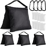 Aimosen 4 Packs Sandbags Weight Bags for Light Stand Photography Video Equipment, Heavy Duty Saddlebag for Backdrop Stand, Photo Tripod, Canopy, Pop up Tent, Umbrella Base, Fishing Chair, Picnic Table