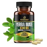 6000mg Extra Strength Yerba Mate High Potency, 60mg Caffeine Per Capsule, Extract Pills Supplements for Clean Natural Energy, Improved Focus, Concentration, Nootropics, Made in USA - 120 Caps