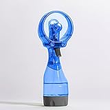 Deluxe Portable Handheld Battery Powered Water Misting Fan | Mini Face Stremer for Outdoors | For Summer (Blue)