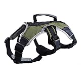 Peak Pooch Dog Walking Lifting Carry Harness, Support Mesh Padded Vest, Accessory, Collar, Lightweight, No More Pulling, Tugging or Choking, for Puppies, Small Dogs (Hunter Green, X-Small)