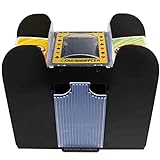 Jigitz Empty Automatic Card Shuffler 6 Deck Electric Playing Cards Shuffler Machine - Battery Operated Cards Mixer for Games, Includes Shuffler Only
