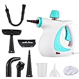 Handheld Steam Cleaner, Pressurized Multi-Purpose Steam Cleaner Fast Heating Time with Safety Lock and 9 Accessory, Chemical Free All Natural Steam Cleaner for Home, Upholstery, Car, Floor and Tile