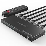 Fosmon 5-Port HDMI 8K Switch with Remote, Support 8K@60Hz 4K@120Hz HDR10+ HDCP 2.3 High Speed 48Gbps 5 in 1 Out Auto-Switching 5x1 HDMI 2.1 Switcher Splitter Hub Compatible with PS5, Xbox X, Apple TV