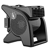 Lasko High Velocity Pro-Performance Pivoting Utility Fan for Cooling, Ventilating, Exhausting and Drying at Home, Job Site and Work Shop, Black Grey U15617