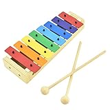 MUSICUBE Xylophone for Kids Wood Xylophone with Mallets Orff Music Instrument for Educational& Preschool Learning Baby Percussion Kit with Professional Tuning for Toddlers Gift Choice for Children age