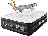 OlarHike Inflatable Queen Air Mattress with Built in Pump,18'Elevated Durable Mattresses for Camping,Home&Guests,Fast&Easy Inflation/Deflation Airbed,Black Double Blow up Bed,Travel Cushion,Indoor