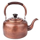 Kettle Stovetop Whistling Tea Kettle Copper Whistling Tea Kettle Vintage Tea Kettle Whistling Tea Pots Teapot Stovetop With Handle Coffee Pots For Gas Stove Tea Kettle Stovetop Teapot ( Color : Onecol