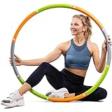 Dynamis Fat Burning Weighted Hula Hoop for Adults - Exercise Hula Hoop - (3.6 pounds) Fitness, Core, & Waist Trimmer - Hula Hoops - Weighted Hula Hoops for Women - Hula Hoops for Adults Weight Loss