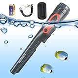 Waterproof Metal Detector Pinpointer Professional Powerful Gold Treasure Three Detection Modes High Sensitivity Searching Wand for Adults and Kids Hunting Jewelry 08 Black and Red