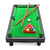 Mini Pool Table Tabletop Portable Desktop Billiard Set Snooker Game with 2 Sticks & Balls Home Office Desk Stress Relief Games Billiards Triangle Rack